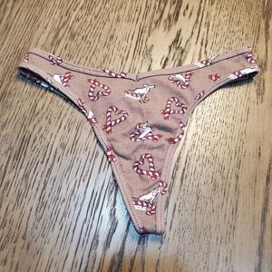 Pink Victoria's Secret Seamless High-Leg Thong Panty
